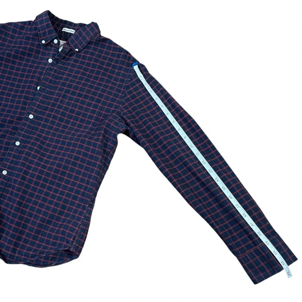 J. Crew Blue Red Plaid Button Down Shirt Men’s Long Sleeve Casual Preppy Cotton